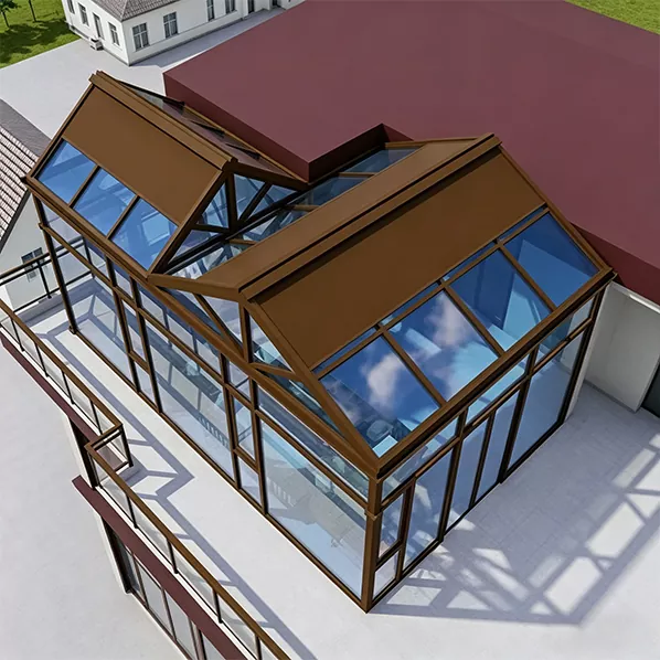 Aluminum Sheet Glass Roofed Sunroom